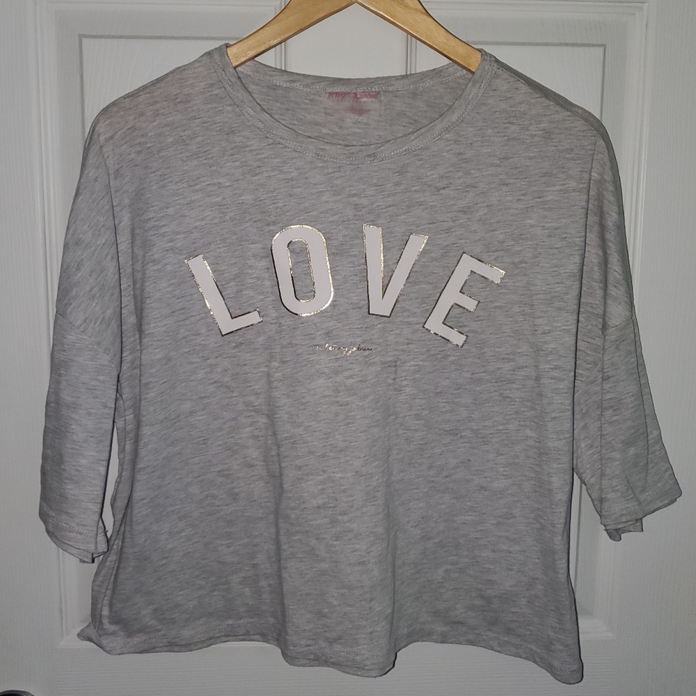 Betsey Johnson Performance Gray Crop Top